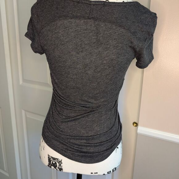 NWT Free People Fitted Gray Short Sleeve Tee - Picture 3 of 5